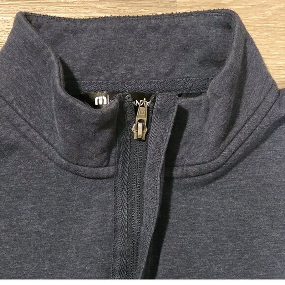Travis Mathew Cloud Quarter Zip 2.0 Soft Sweater Men's Size Medium Heather Blue - Picture 5 of 9